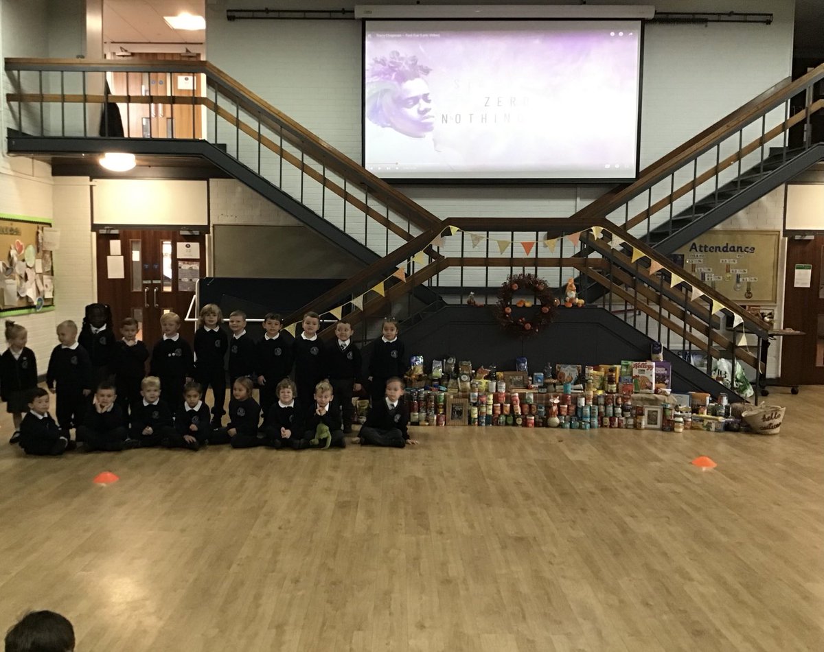 Receptionmonksd's tweet image. #classR1 loved learning about the harvest festival in school this week, and was super excited to go down to our hall and see all the lovely donations our school have received for the harvest festival thank you 👏👏