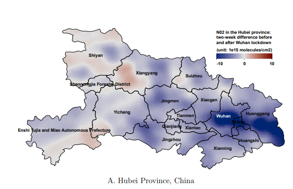 Measuring Global Economic Activity Using Air Pollution

A 2023 World Bank working paper uses daily satellite measurements of nitrogen dioxide (NO2) to estimate economic activity. 

The authors use NO2 as it is direct byproduct of combustion that stays near its source for relative