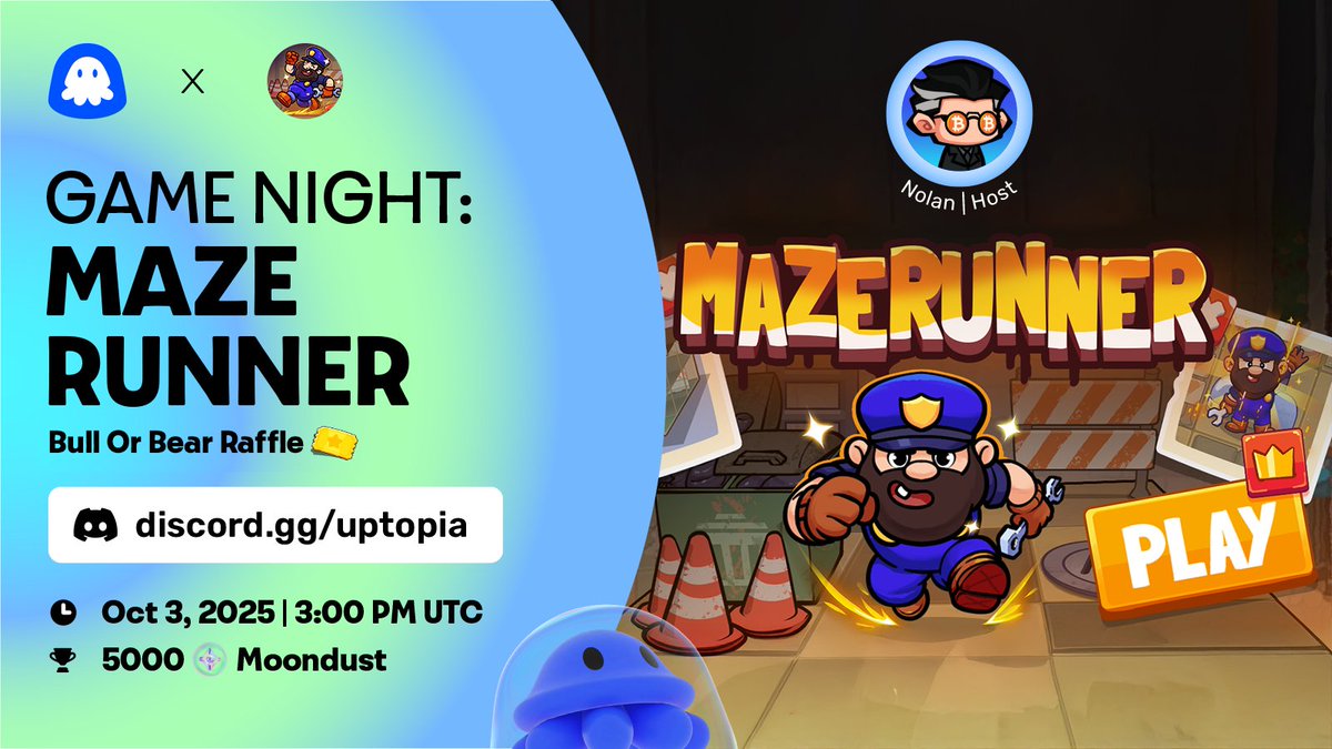 Game Night: Maze Runner

Navigate, dodge, and reach the broken pipe fast! Plus, last 2 lucky draws for Prediction Vault before reset.

See you at the maze!