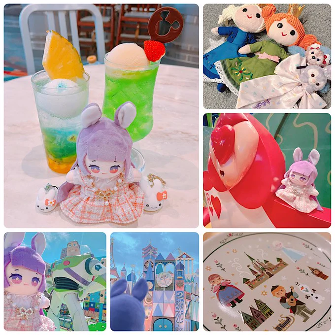 ディズニー楽しいぬい活写真 アナ雪ぬいの写真撮っていたら学生さんに声かけられて店員さんかのごとく商品名と売り場を教えてあげたのがハイライトです ステラルーのリボンとシェリメイもこもこヘアクリップお気に入り #ゐろはぬい
