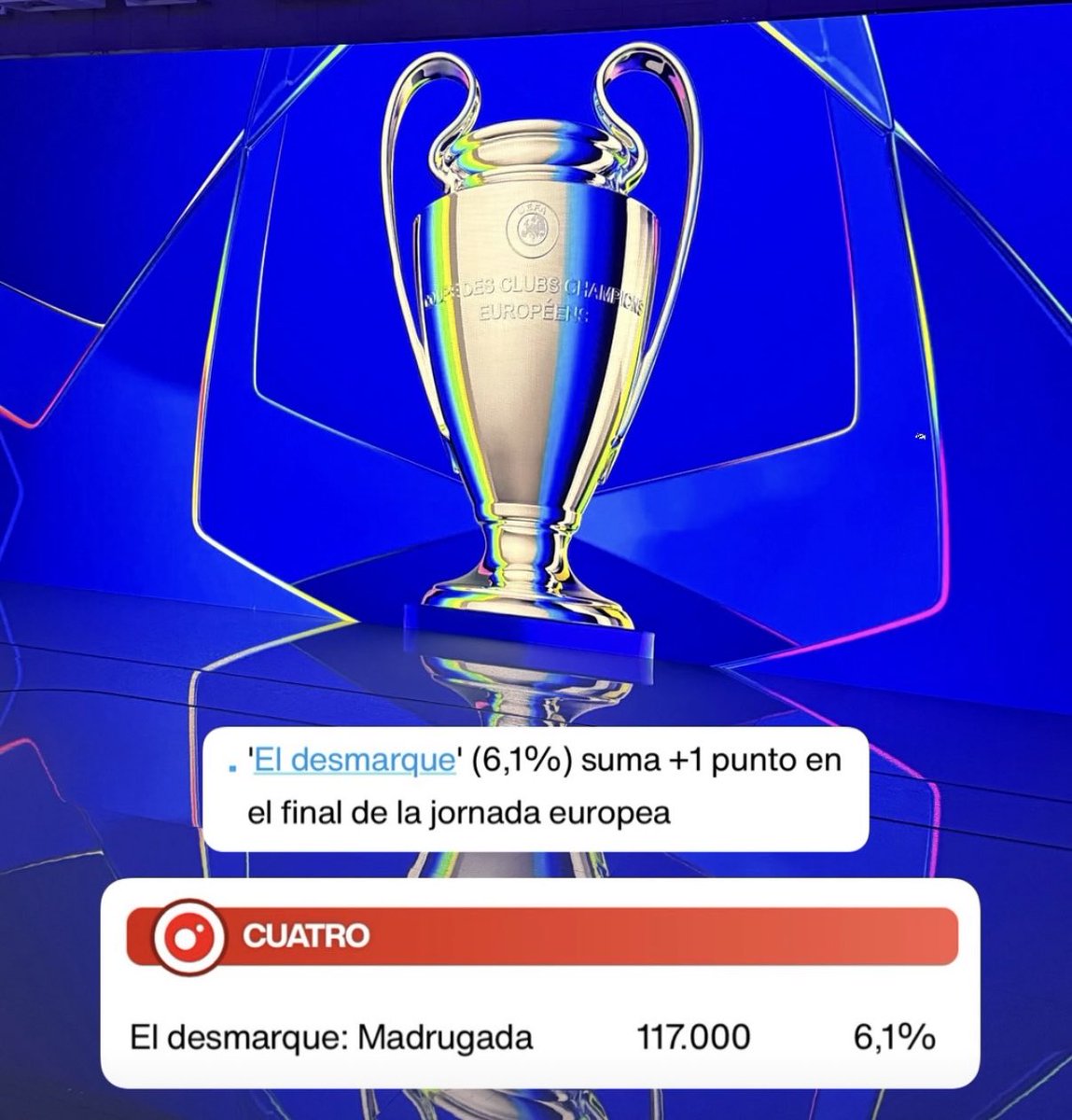 Anoche firmamos nuestro mejor dato de <a href="/eldesmarque/">ElDesmarque</a> Madrugada en lo que llevamos de temporada.

Cogemos vuelo y seguimos con las mismas ganas e ilusión. 

🚀 🤝