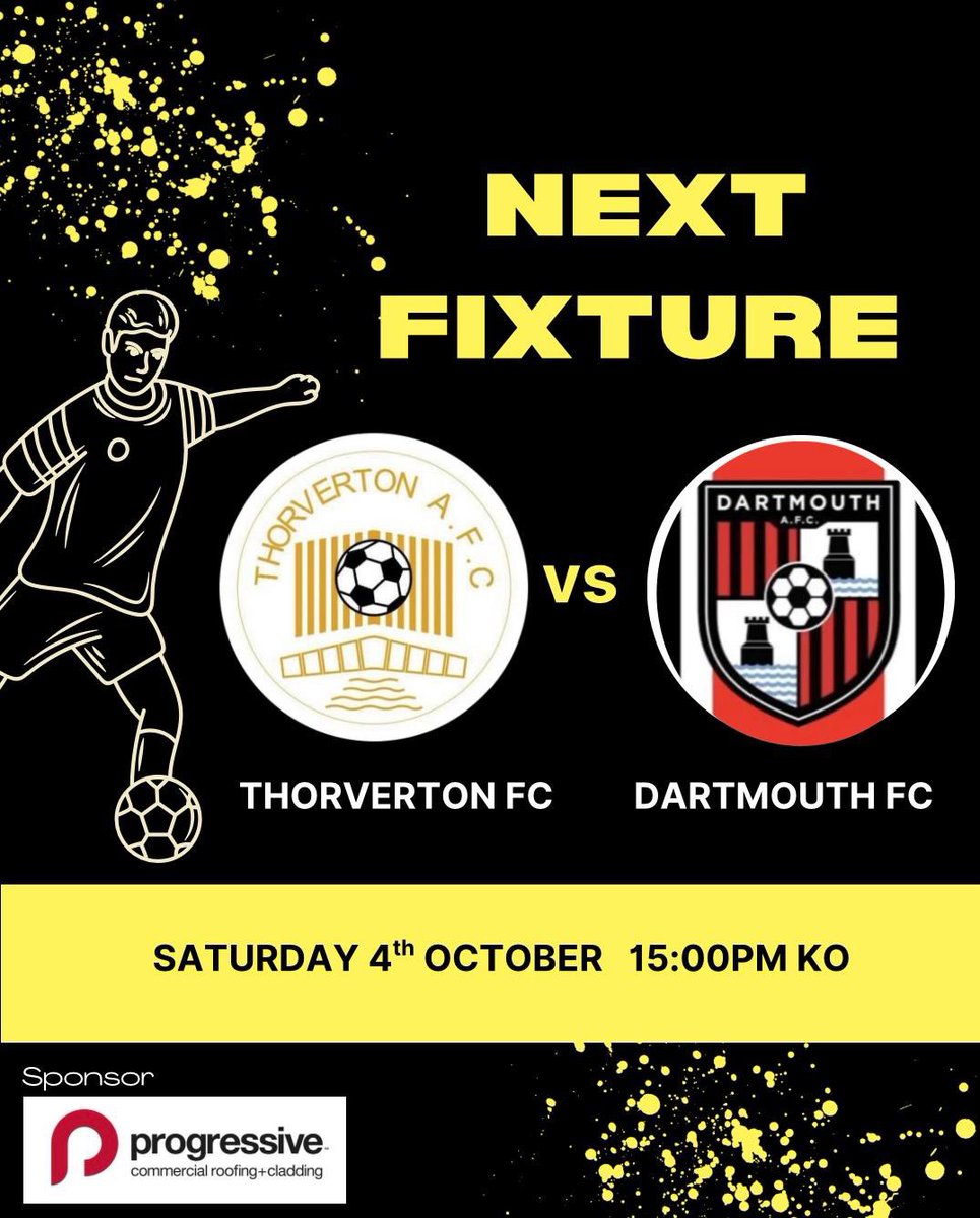 After a week off we’re back in action as we welcome @dartmouthafc to The Rec 💛🖤