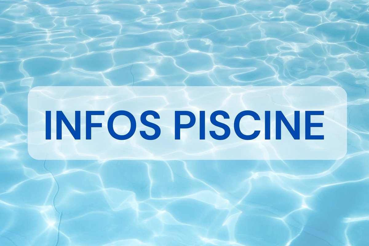 📣⚠️ En raison d'un problème technique, la piscine municipale est fermée aujourd'hui. Le cours d'aquatonic de ce midi est annulé. La piscine rouvrira ses portes demain samedi 4 octobre.