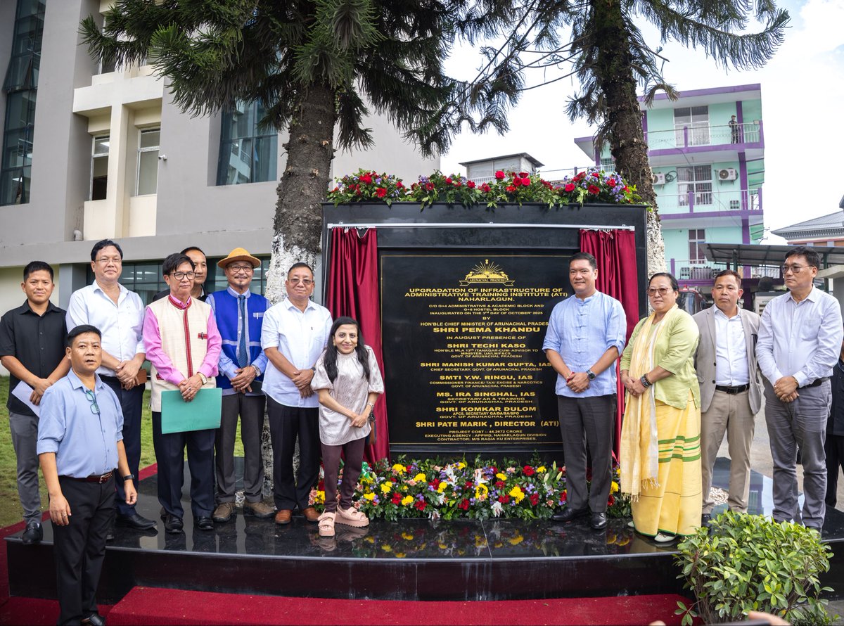 PemaKhanduBJP's tweet photo. We dedicate to the people the new infrastructure of the Administrative Training Institute (ATI) at Naharlagun. This institute has long been training government officers and staff at every stage of their careers, strengthening governance and enhancing public service. We remain committed to creating many more such infrastructure milestones in the days ahead.

@GovParnaik