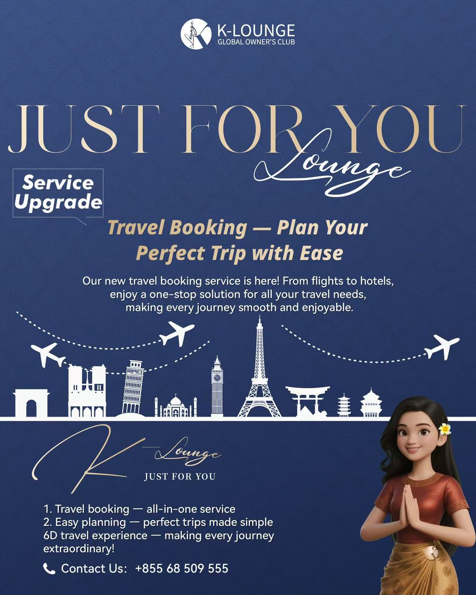 ThePinnacleKH's tweet photo. —2025 Service Refresh Season —
✨ 【Your Travel Pal】 ✨
Book with one click. Enjoy exclusive deals.
Travel smart. Explore more.
—More services coming soon—
#ThePinnacleResidence #ReadyToMoveIn #JustForYou #SixDimentionalServiceSystem #KLifestylePlanner #GlobalOwnerClub https://t.co/mohtO1ip2k