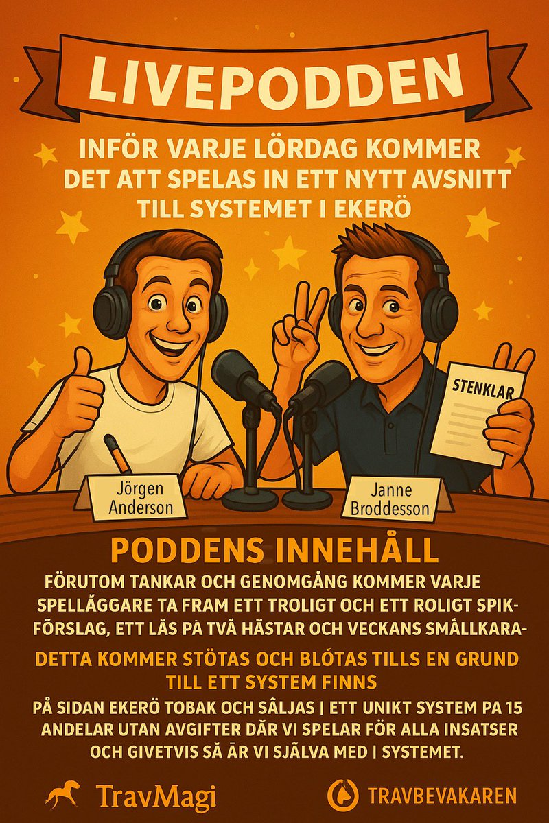 Då ligger livepodden inför Bodens batalj uppe här: youtu.be/mqDZpjkgSS4

Andelarna som byggs i podden hittar du här: atg.se/ekerotobak/spe…

Givetvis deltar vi själva i systemet