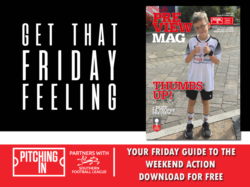 The Pitching In Southern Football League (@southernleague1) on Twitter photo 📕FREE DOWNLOAD | Issue 9 of our new Friday Preview E-Magazine is out now!
👉Download for FREE: southern-football-league.co.uk/News/137177/FR…
🔴Special features on <a href="/YateTownFC/">Yate Town F(C)</a>, <a href="/WorcesterCityFc/">Worcester City FC</a>, <a href="/PortisheadTown/">Portishead Town FC</a> and <a href="/MarlowFC/">Marlow Football Club</a> as we preview the weekend action...
#SouthernLeague 📕FREE DOWNLOAD | Issue 9 of our new Friday Preview E-Magazine is out now!
👉Download for FREE: southern-football-league.co.uk/News/137177/FR…
🔴Special features on <a href="/YateTownFC/">Yate Town F(C)</a>, <a href="/WorcesterCityFc/">Worcester City FC</a>, <a href="/PortisheadTown/">Portishead Town FC</a> and <a href="/MarlowFC/">Marlow Football Club</a> as we preview the weekend action...
#SouthernLeague