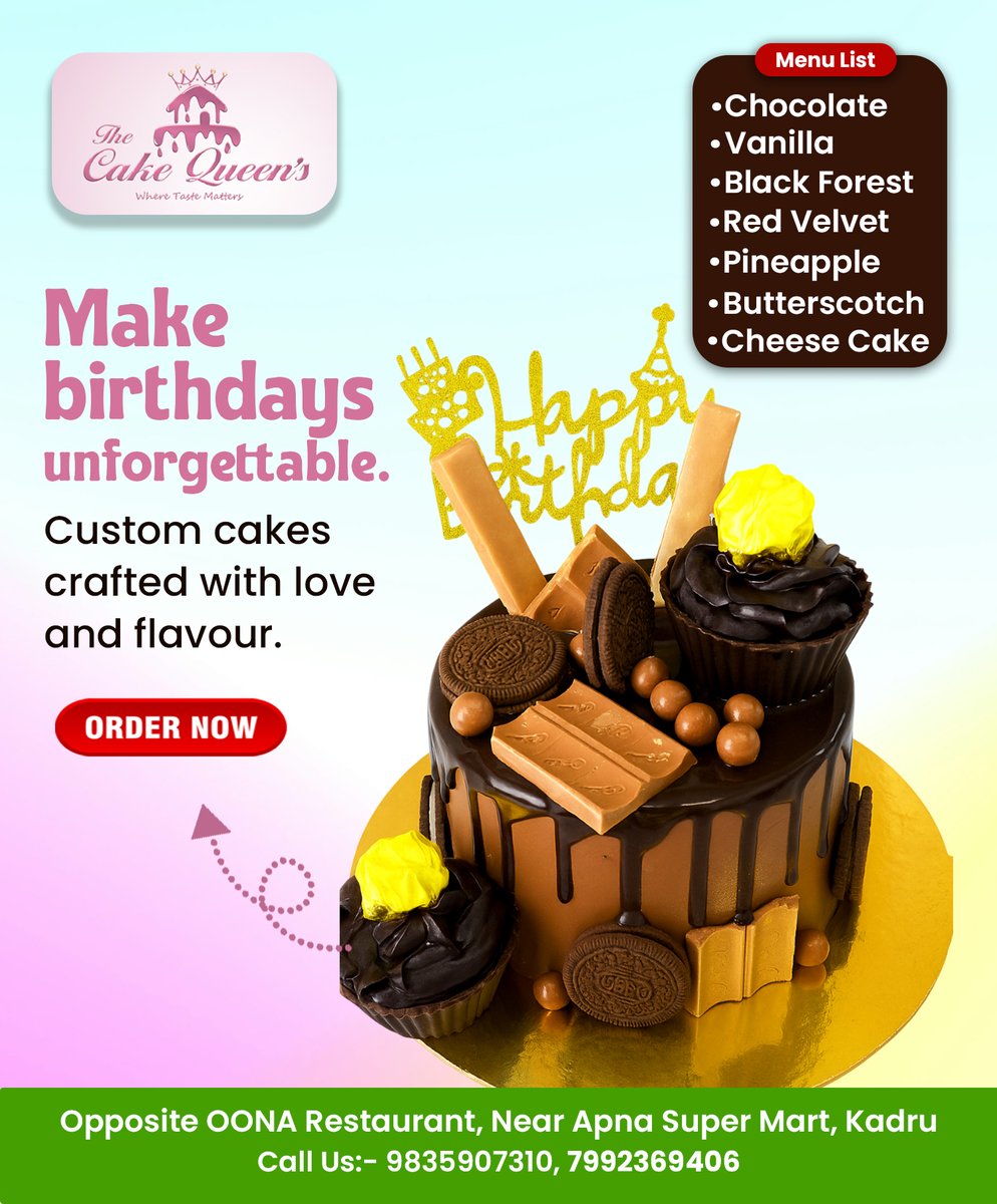 QueenS20918's tweet photo. Make birthdays unforgettable with The Cake Queen’s custom cakes. Crafted with love and packed with rich flavors, every bite brings joy to your celebrations.

#TheCakeQueens #CustomCakes #BirthdaySpecial #SweetCelebrations #ChocolateLovers #RedVelvetCake #PineappleDelight https://t.co/v4PuCitsem