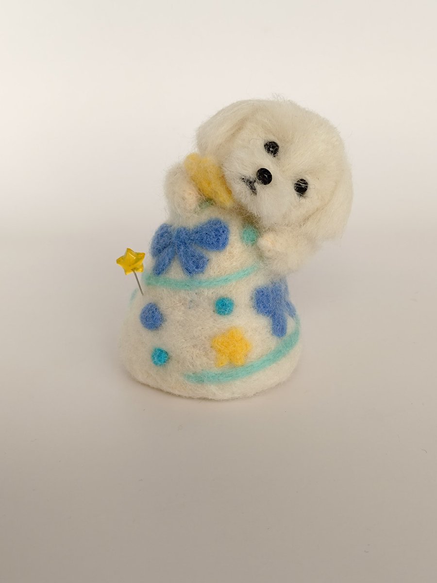 羊毛フェルト　リラックス　マルチーズ 羊毛フェルト マルチーズ×チワワMIX犬 - メルカリ