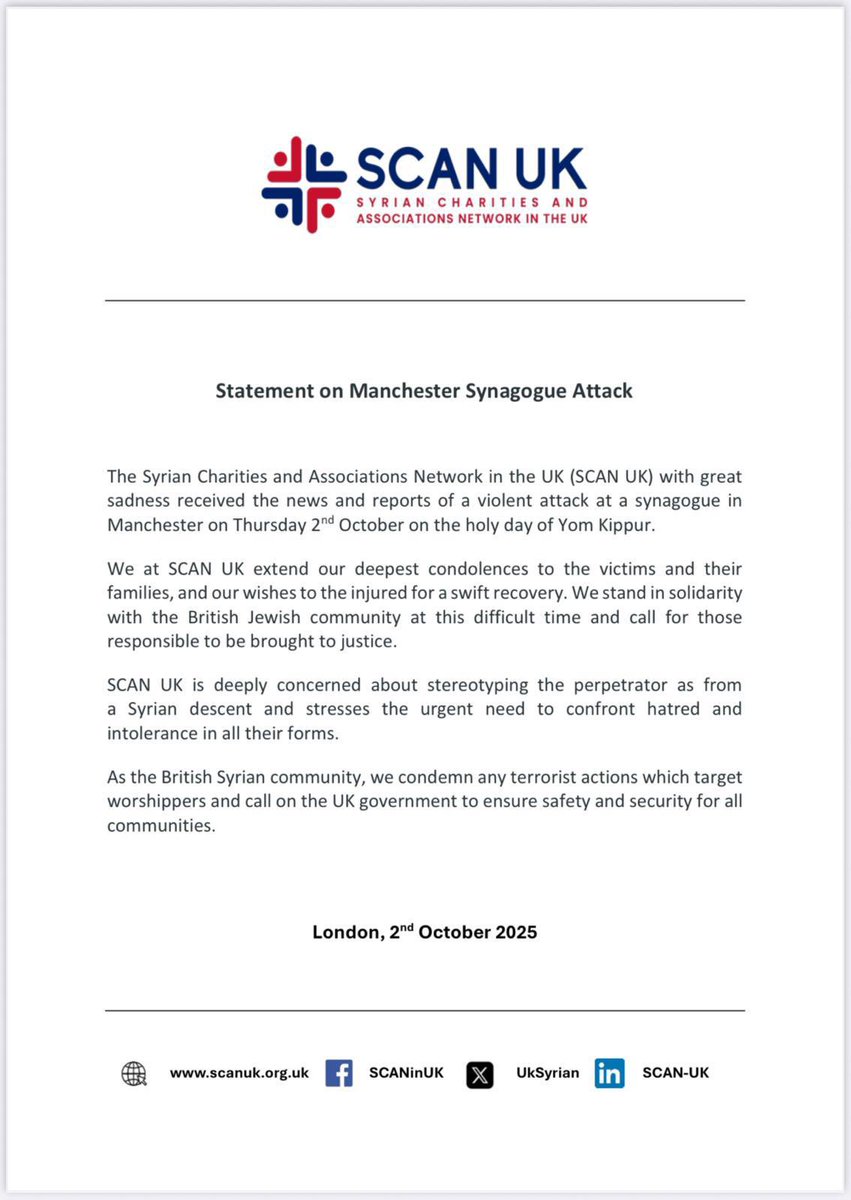 Syrian Charities & Associations Network in the UK tweet media