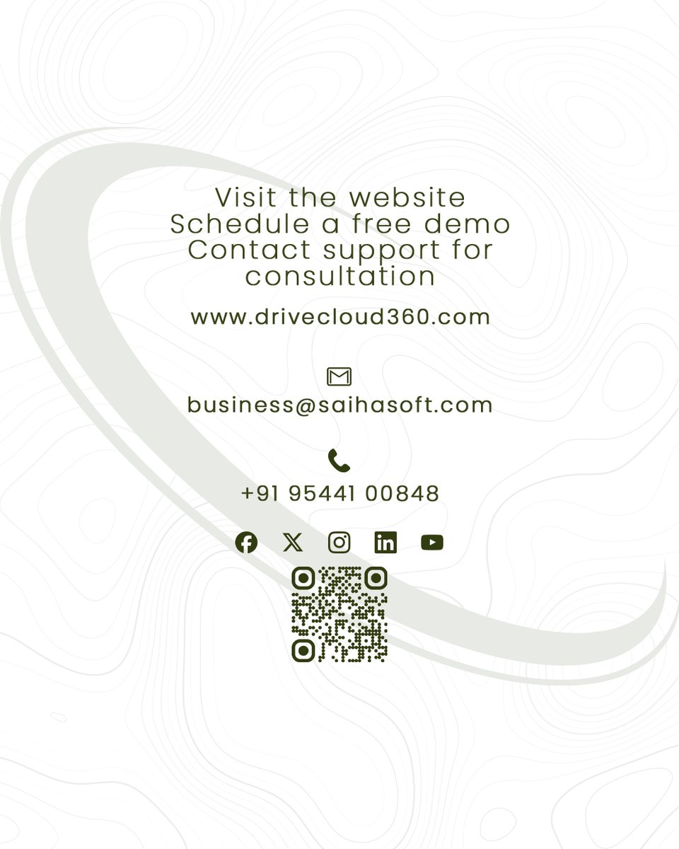 drivecloud360's tweet image. 🚀 Boost Fleet Performance!
Streamline rentals, track in real time &amp;amp; grow faster with DriveCloud360 by #SaihaSoft.
#VehicleManagementSoftware #FleetManagementSoftware #DriveCloud360 #SaihaSoft