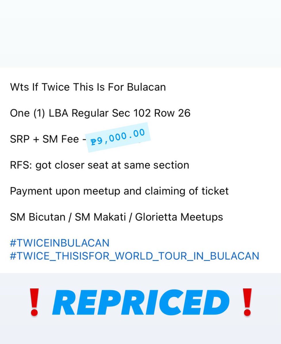 robols's tweet photo. wts lfb Twice This Is For

#TWICE_THISISFOR_WORLD_TOUR_IN_BULACAN 
#TWICE_THISISFOR_WORLD_TOUR_BULACAN 
#TWICE_THISISFOR_WORLD_TOUR https://t.co/pczAVRcVRr