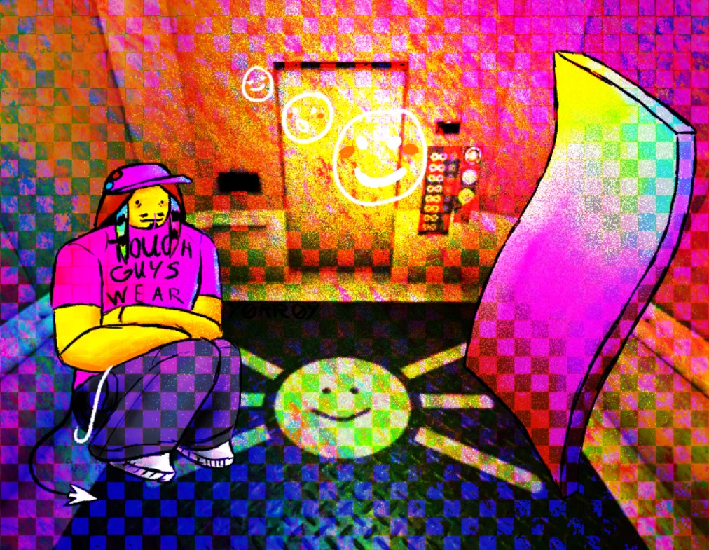 Day 2. Elevator 
. 
. 
. 
. 
. 
!!!Bright/Neon Colors!!! 
. 
. 
. 
. 
. 
#regretetober #Regretevator