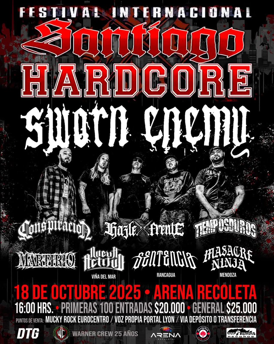 backlinethrash's tweet photo. Backline Thrash ... Lo internacional que se viene !!! 

Sworn Enemy 🇺🇸
Grave Miasma 🏴󠁧󠁢󠁥󠁮󠁧󠁿
Ad Hominem 🇫🇷
Ambush 🇸🇪 https://t.co/5xwfBgPKGg