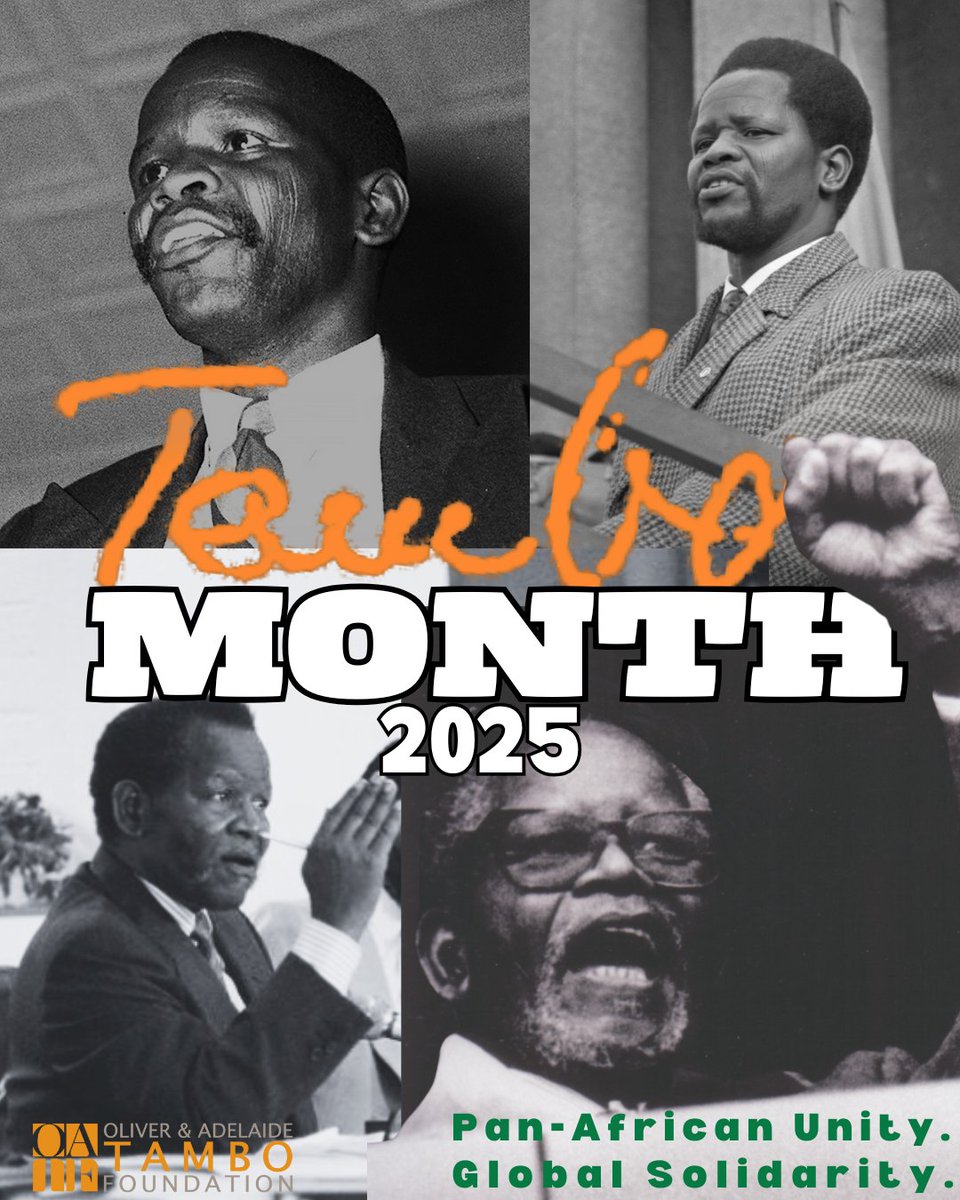 October is #TamboMonth – a time to honour the life and legacy of Oliver Reginald Tambo.

Under the theme “Pan-African Unity, Global Solidarity,” we reflect on his vision of a united Africa, and a just world.

Throughout October, we’ll share stories, quotes, and conversations that