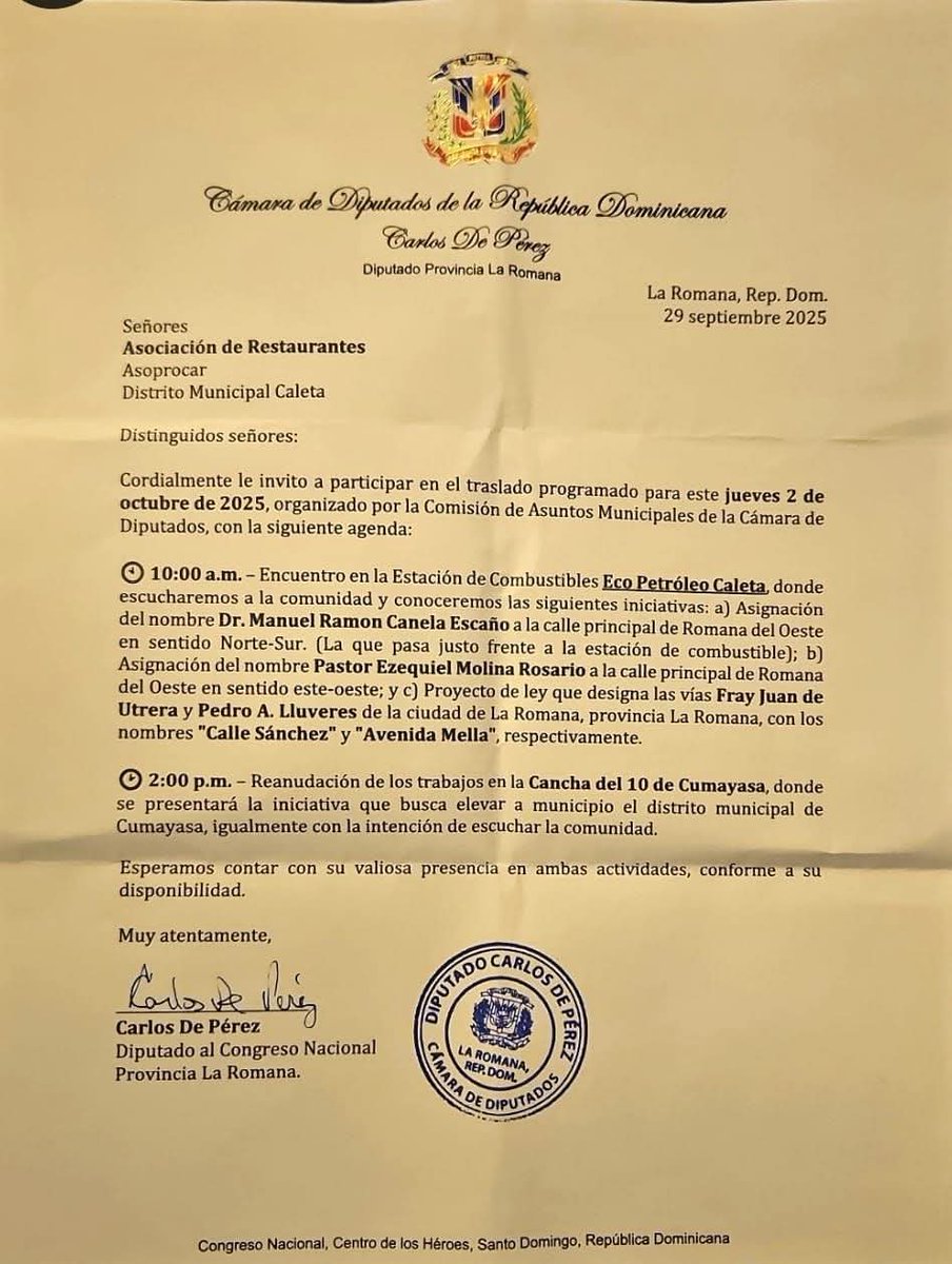 RECLAMO PATRIÓTICO DE UN ROMANENSE

Diputado Carlos De Pérez:

Como hijo legítimo de esta tierra romanense, levanto mi voz con profundo orgullo y sentido patriótico para rechazar enérgicamente cualquier intento de cambiar los nombres de nuestras calles emblemáticas sin razón