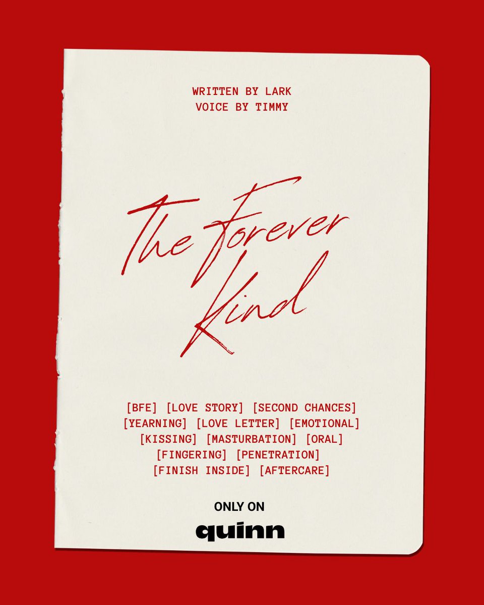 I need to tell you everything I couldn’t before…

‘The Forever Kind’ written by @larkscripts coming only to <a href="/tryquinn/">Quinn</a>!