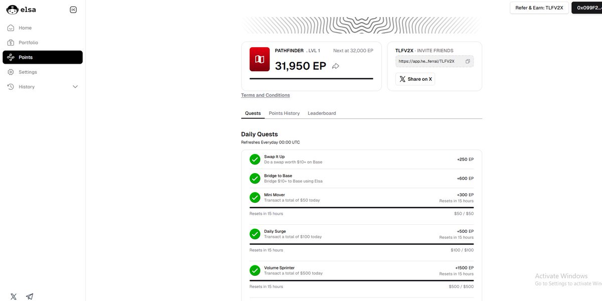 How Many Points You Have Earn on <a href="/HeyElsaAI/">HeyElsa</a> ? Today Task Complete Or Not ?