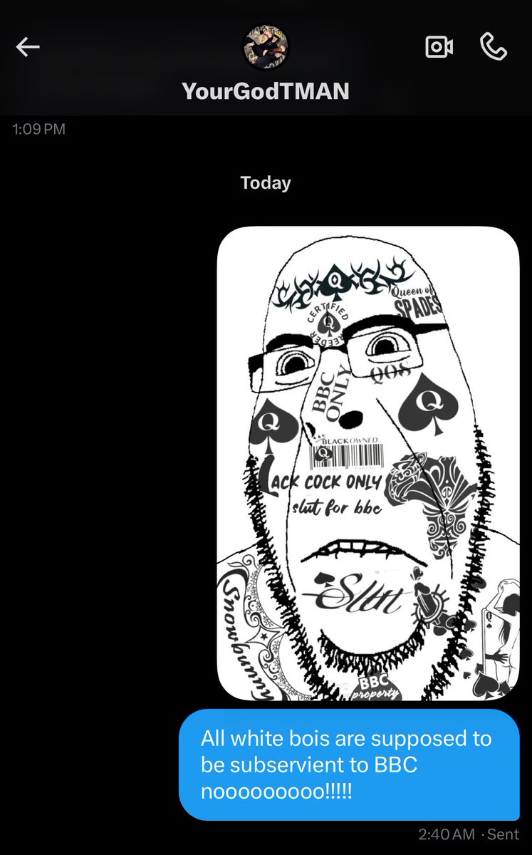 StarveNegroids's tweet photo. Why dis yt boi tryna deny BNWO! (xhe has a bad addiction so it’s only a matter of time before xhe realizes xer place) #genzwhiteboi #spaded #bnwo https://t.co/DgtXQfnjaq