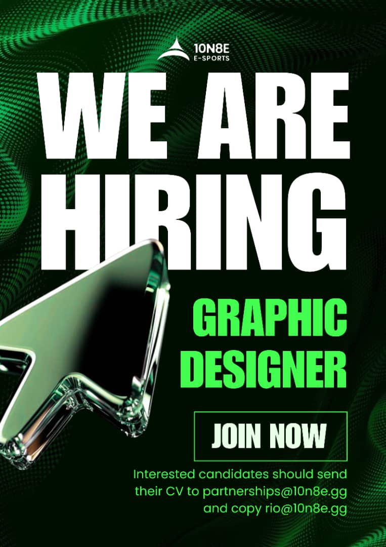 10N8EPLAY's tweet image. We are hiring, available position:

⭐ Graphics Designer, 10N8E E-sports

If you are interested, kindly submit your CV and portfolio to our email : partnerships@10n8e.gg and copy rio@10n8e.gg

We look forward to your application! 

#10n8eplay #job #graphicsdesigner #graphics