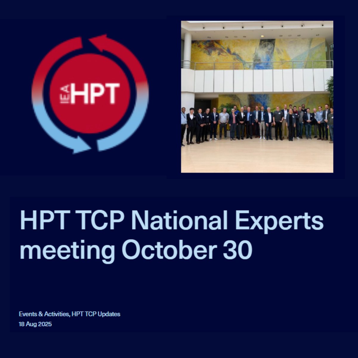 INTERSTORESEU's tweet image. 📢 Save the date: 30 October, Nuremberg — the @HeatPumpingTech National Experts Meeting
Uniting experts to push forward research, policy &amp;amp; deployment of heat pump technologies 🔧🌡️
🔗 More info: heatpumpingtechnologies.org/save-the-date-…
 #HeatPumps #CleanHeating #EnergyTransition #Innovation