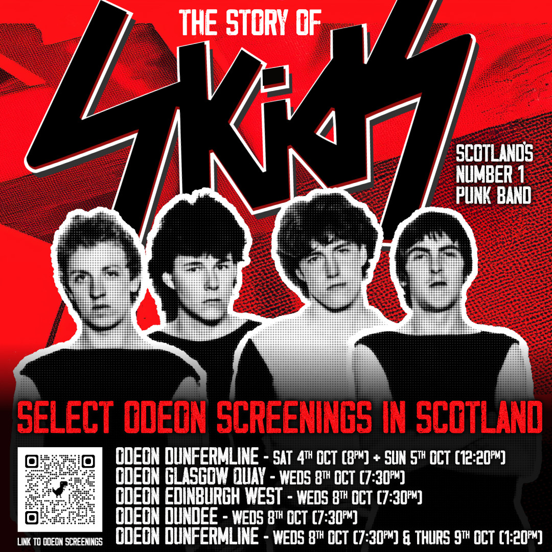 ScreenboundPic's tweet image. Watch The Story of Skids: Scotland's No.1 Punk Band in cinemas from this weekend @ODEONCinemas in Scotland:

🎟️odeon.co.uk/films/the-stor…

Read @dunfermlinep feature interview with @richardjobson below

#Odeon #Dunfermline #Dundee #EdinburghWest #GlasgowQuay #TheStoryofSkids #doc