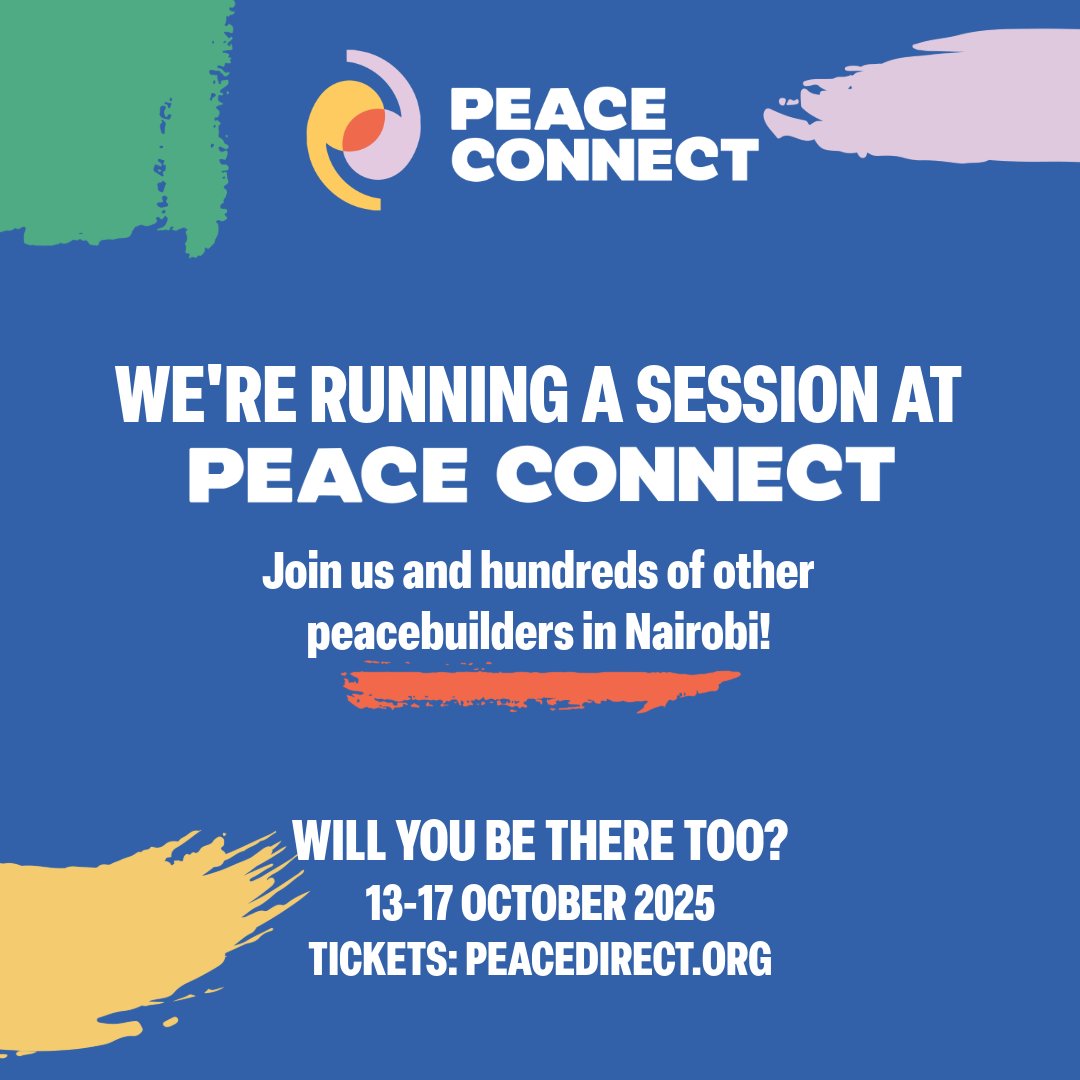 Berghof Foundation (@berghoffnd) on Twitter photo We're hosting a session with <a href="/peaceparadigms/">Peace Paradigms Org.</a>, Tahani Abbas & PDF #Yemen at <a href="/peacedirect/">Peace Direct</a>'s Peace Connect in #Nairobi!
On 16 Oct, we will develop recommendations with peacebuilders from around the world on mitigating risks for local peacebuilders.
👉More: peacedirect.org/peace-connect-… We're hosting a session with <a href="/peaceparadigms/">Peace Paradigms Org.</a>, Tahani Abbas & PDF #Yemen at <a href="/peacedirect/">Peace Direct</a>'s Peace Connect in #Nairobi!
On 16 Oct, we will develop recommendations with peacebuilders from around the world on mitigating risks for local peacebuilders.
👉More: peacedirect.org/peace-connect-…