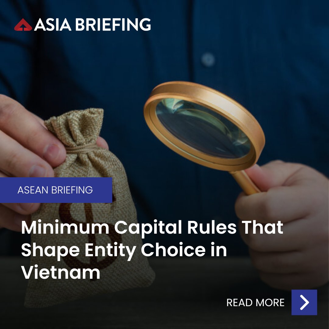 AsiaBriefing's tweet image. #EntityChoice in #Vietnam shapes capital needs: #LLCs allow flexible charter capital, #JSCs suit higher thresholds &amp;amp; fundraising, while #ROs need no capital but cover operating costs. Select structure carefully to align with strategy.

See more insights ⤵️
ow.ly/FCXn50X45Fn