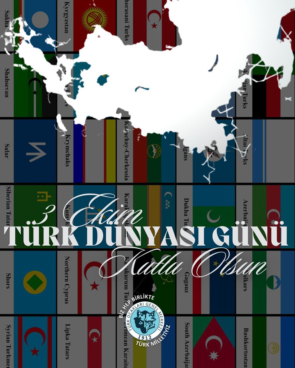Biz Türk Dünyası’yız! 

Türklük ve Türkçe ortak sevdamız! 

3 Ekim Türk Dünyası Günü Kutlu Olsun!