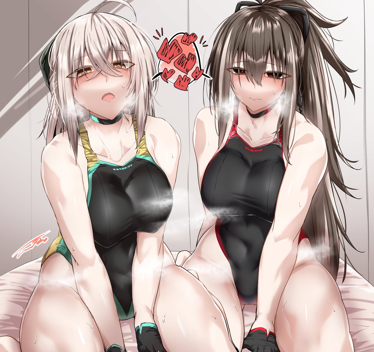 幕末オリンピック水泳部門の沖田さんと彦斎さん
#FGO