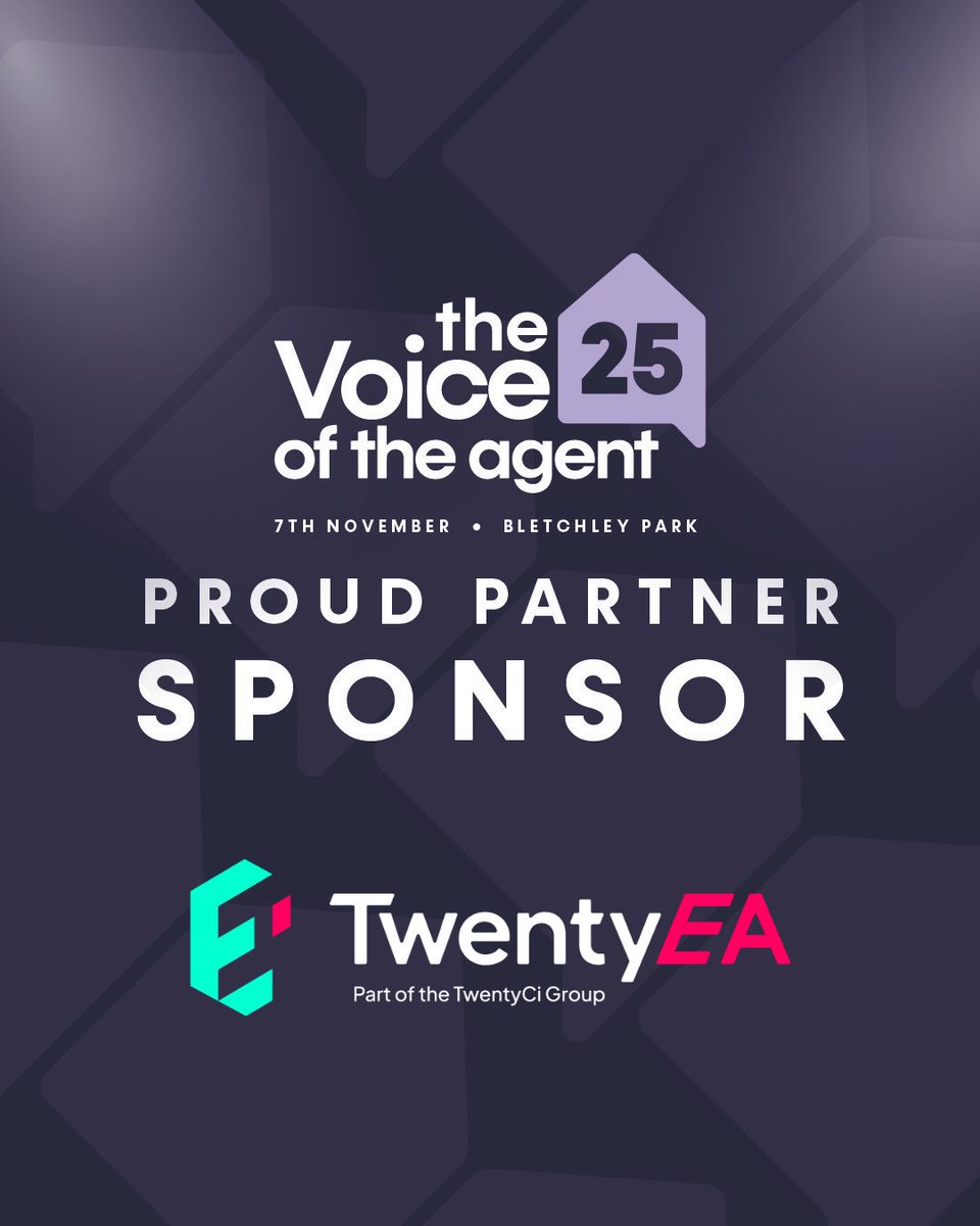 TwentyEA is proud to be sponsoring the Voice of the Agent Conference at Bletchley Park on 7th November. A one-day experience where the property industry gets decoded.

Join us by booking your tickets here: hubs.ly/Q03M2MQr0

#VoiceOfTheAgent #PropertyMarketConference