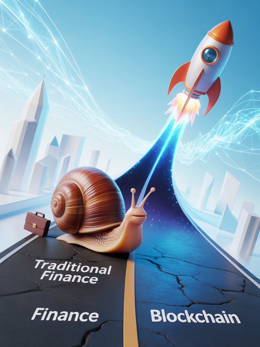 Mandarked's tweet photo. Why wait T+2 ⏳ when Web3 settles in seconds ⚡?
RWAs = speed + trust + scale.

📊 Bonds → instant
💳 Credit → transparent
📈 Equities → real-time

Inefficient finance has an expiry date 🚀 https://t.co/XHK35GHNXz