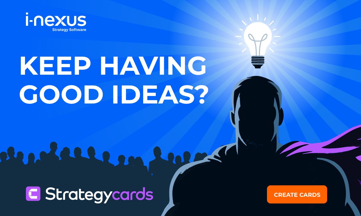 inexus_software's tweet image. Had an idea brewing?

Now&apos;s the time to turn it into action.

📈 Structure your thinking
💪 Make your strategy visible
🎁 Share them with your team

Let your ideas live: eu1.hubs.ly/H0n21sP0

#StrategyCards