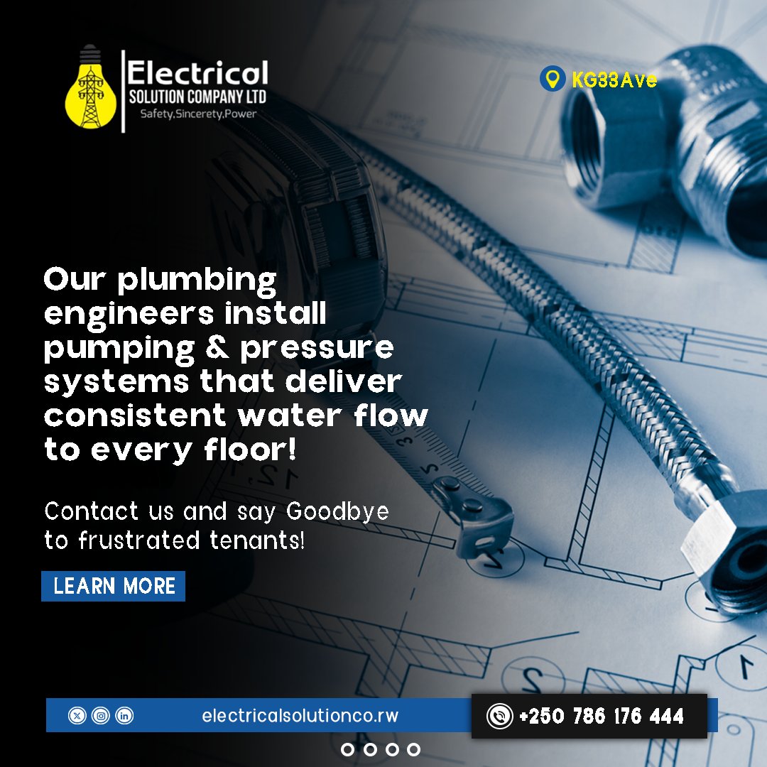 electricalsoltd's tweet image. Poor water pressure frustrates tenants and affects business operations. Our pumping and pressure systems deliver consistent water flow to every floor, every time. Commercial and residential solutions available. DM us for water system upgrades!
#Electricalsolution #MEPengineering