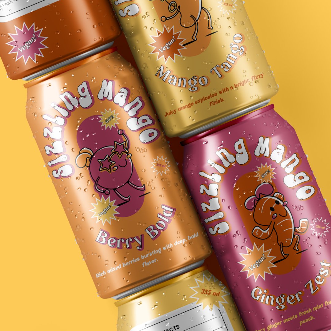 Plastic_Moon001's tweet image. ¡Vista previa de un proyecto de ilustraciones para latas de soda en el que he estado trabajando! Sígueme en Behance para verlo completo. 🧡🥭💛
#GraphicDesign #GraphicDesigner #packacking #illustration