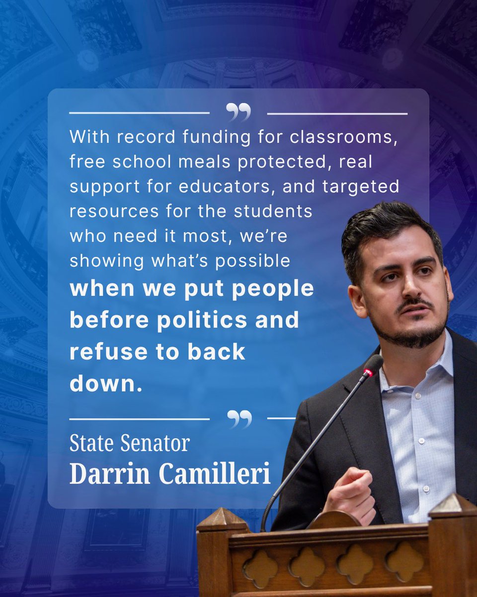 MI Senate Dems (@misendems) on Twitter photo PreK-12 Chair <a href="/darrincamilleri/">Darrin Camilleri</a> on our bipartisan education budget that makes record-breaking investments in the classroom: PreK-12 Chair <a href="/darrincamilleri/">Darrin Camilleri</a> on our bipartisan education budget that makes record-breaking investments in the classroom: