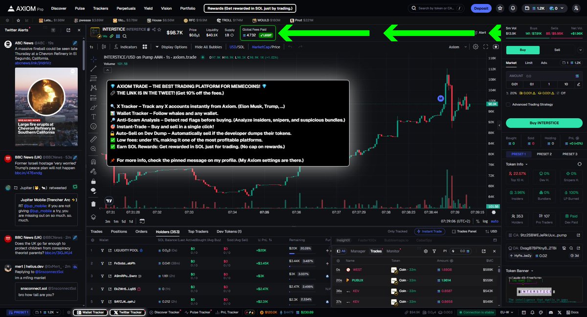 🚀 New token! Check the ANALYSIS! (Screenshot)

$INTERSTICE
9tz2SBWEJeRkUuxmJMsYfxG6KKyupVPAY11YXb1bpump

🔥 I use Axiom Trade (The best trading tool) – 
axiom.trade/@autorunn
👉 For more info, check the pinned message on my profile. (My Axiom settings are there.)
