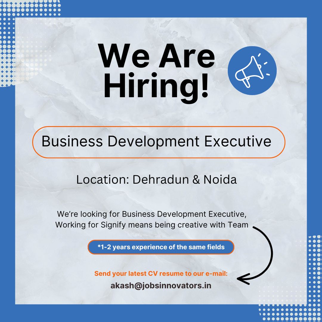 JobsInnovators's tweet photo. 📢 We’re hiring a Business Development Executive (BDE) in Dehradun!

✅ 1–2 yrs experience
✅ Full-time (On-site)
✅ Salary: ₹1.8–2.16 LPA

Grow your career with us!

Apply👉 https://t.co/jY3SXHRL6F

#Hiring #JobsInDehradun #BusinessDevelopment #BDE #SalesJobs #JobsInnovators https://t.co/K74HwBaL2h