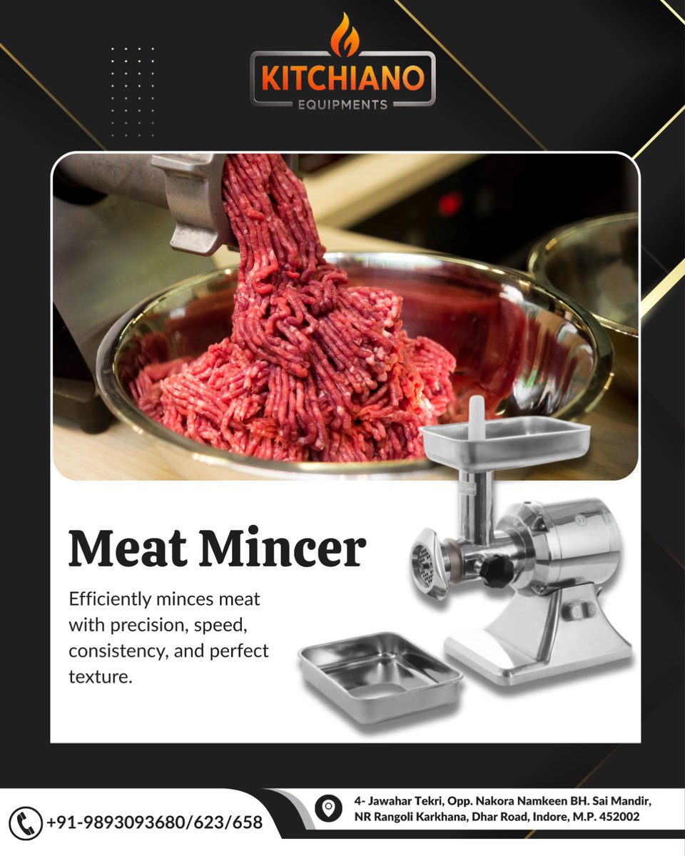 thehotelmake's tweet image. 🔪 Meat Mincer
Effortless precision, unmatched speed, and consistent texture — every single time.
Perfect for commercial kitchens and serious home chefs!
.
#KitchianoEquipments #MeatMincer #PerfectTexture #TimeSaver #hotelKitchenTools #HotelSupplies #hotelKitchenApplianceshotel