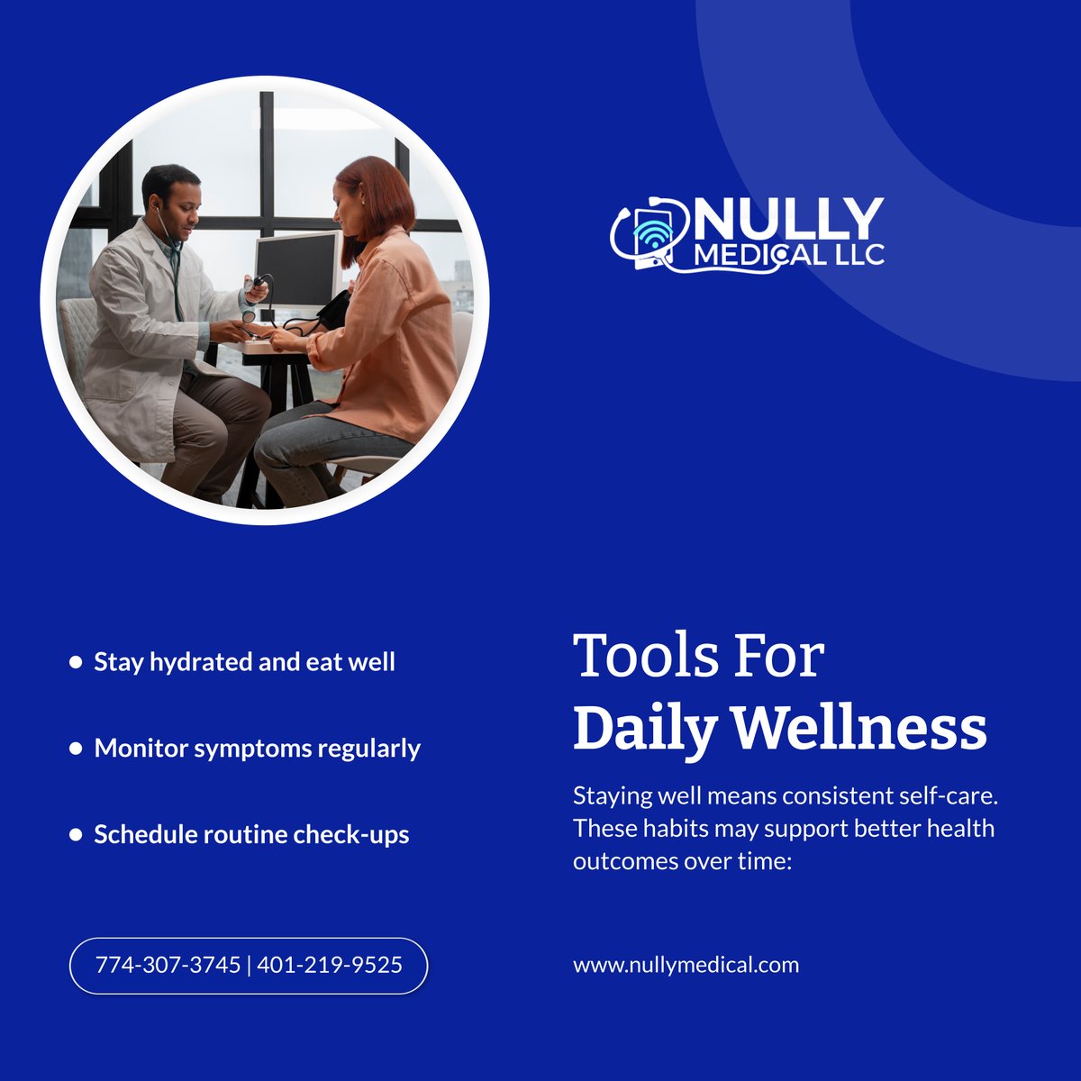 nullymedllc's tweet photo. Healthy living starts with consistency. These everyday habits can protect your well-being and guide your long-term success. Take the first step today! 

#PlainvilleMA #HealthcareServices #WellnessTips https://t.co/aYVwSlZ8vg