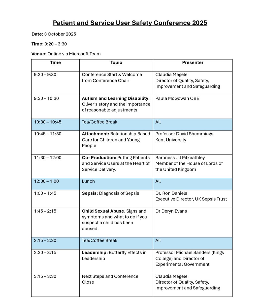 #OliversCampaign
I am in Guernsey at the Patient Safety Conference
I will be sharing Oliver’s story highlighting why reasonable adjustments Listening to patients &amp; families Clear communication &amp; a willingness to ask &amp; learn are essential to delivering safe &amp; compassionate care