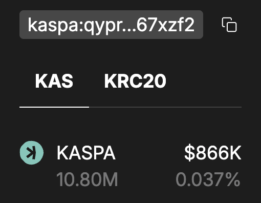 kasundercom's tweet photo. Over 10 million KAS are already locked in the Kasplex L2 bridge wallet. https://t.co/9WvVSXCqoC