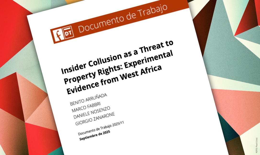 🌍 @DTFedea 🔴 Nuevo Documento de Trabajo Fedea de <a href="/BenitoArrunada/">Benito Arruñada</a>, Marco Fabbri, Daniele Nosenzo y Giorgio Zanarone 📄 Insider Collusion as a Threat to Property Rights: Experimental Evidence from West Africa ➡️ bit.ly/3WhJwFU