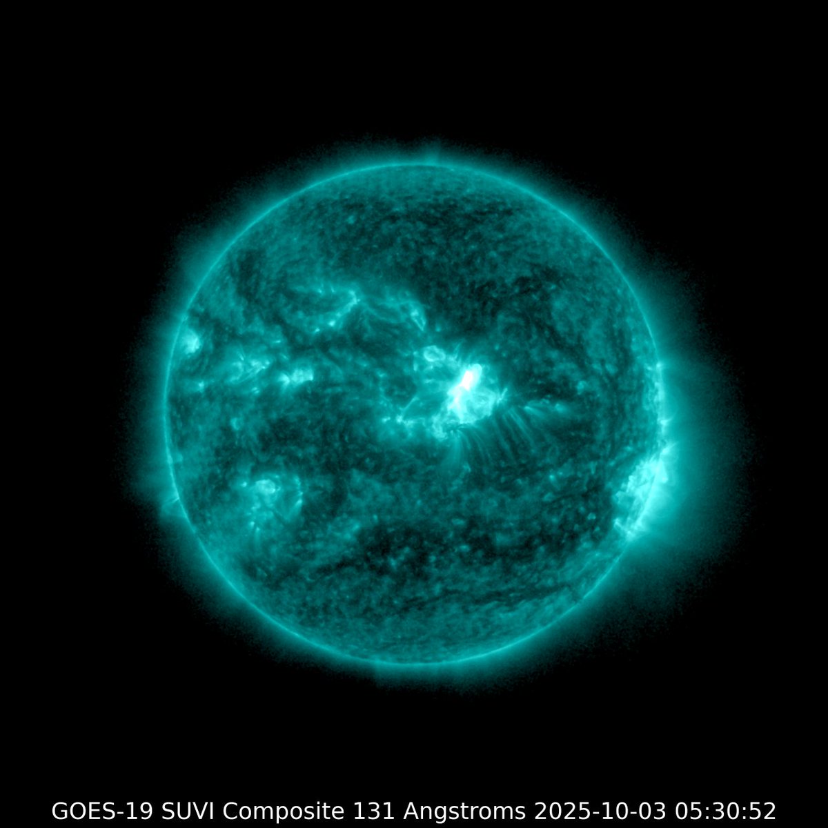 Interesting M1.5 flare from AR4236 near center disk. There could be an associated CME as far as I can tell from early GOES SUVI imagery.