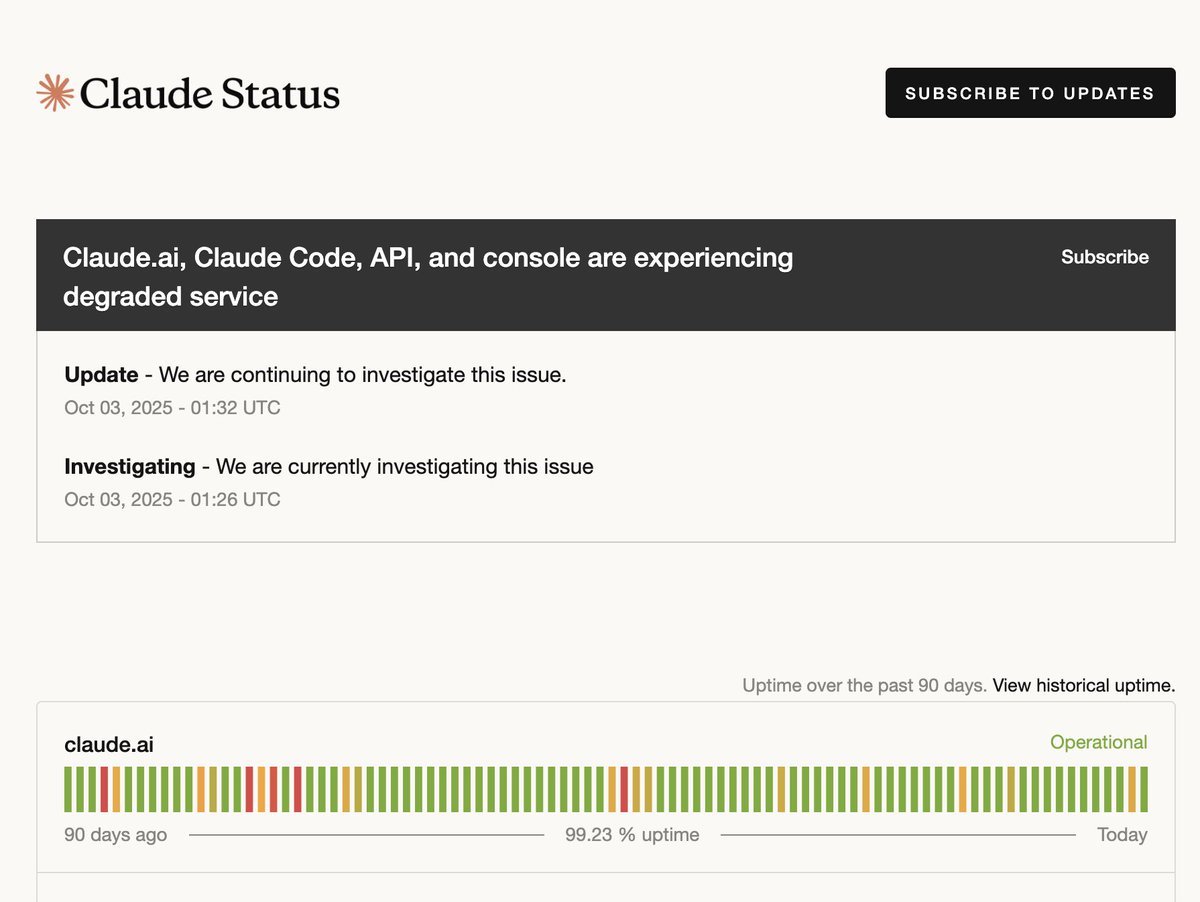 andyli2050's tweet image. When I launch my product, Claude API was down 🤷‍♂️