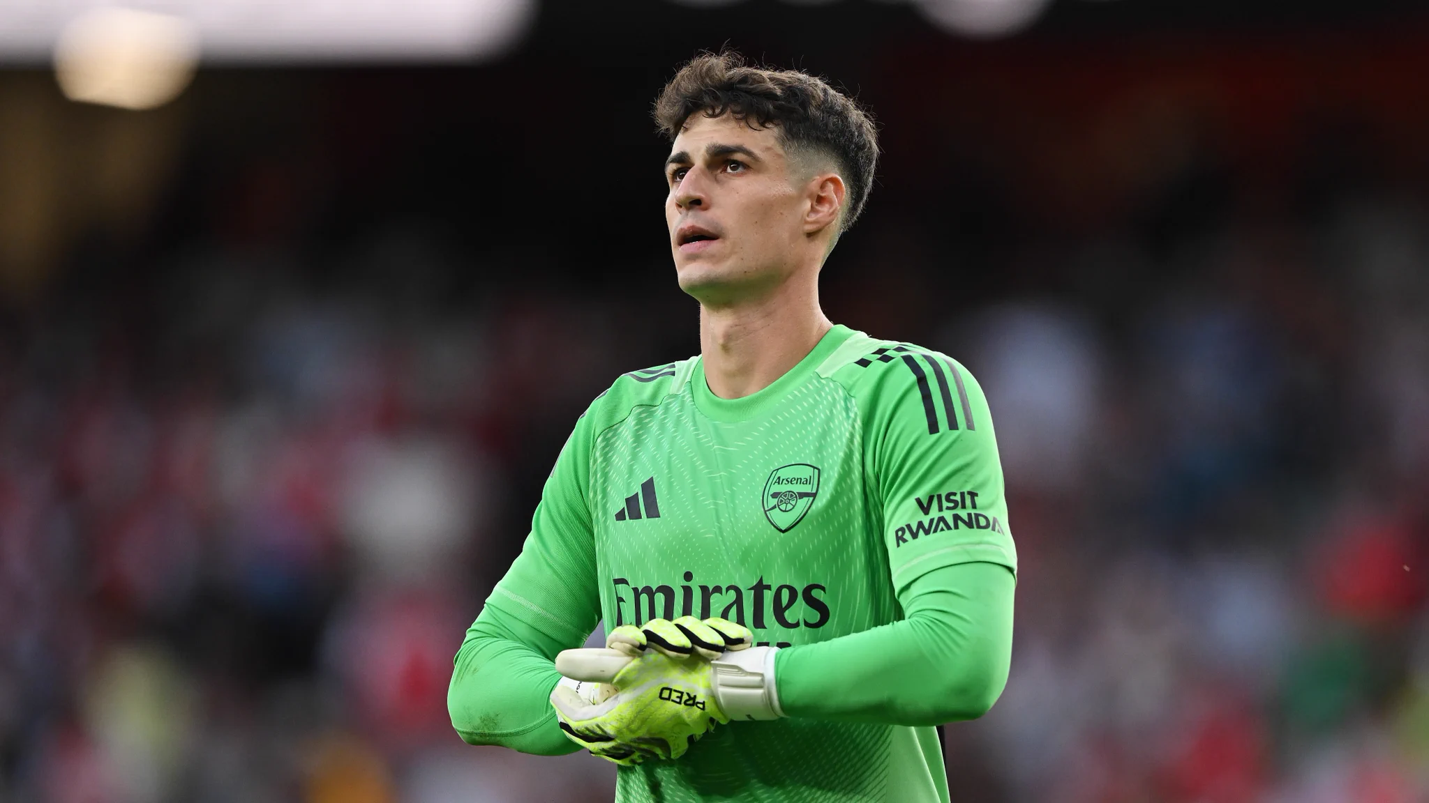 Kepa Arrizabalaga in action against Villarreal.