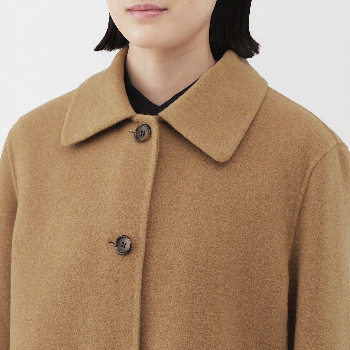 あたたかくやわらかい質感と軽さが特長の『ウール混 ダブルフェイス