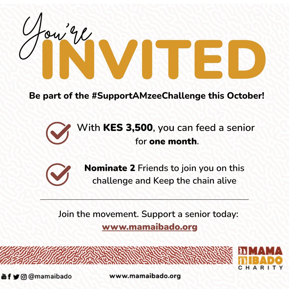 arjibril1's tweet photo. This October, we’re uniting to honor and uplift our seniors.
The #SupportAMzeeChallenge is your chance to make a real difference in the lives of senior citizens. https://t.co/15I3tZEWr5