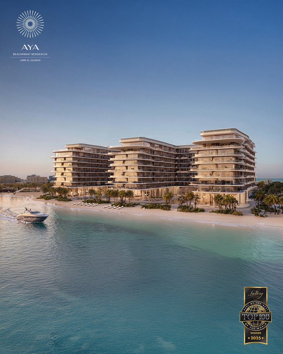 We are pleased to announce that Aya Beachfront Residences in Umm Al Quwain has been named among the Top 100 Luxury Residences of the World, a recognition that reaffirms Deyaar’s commitment to excellence and distinguished, strategically located projects.