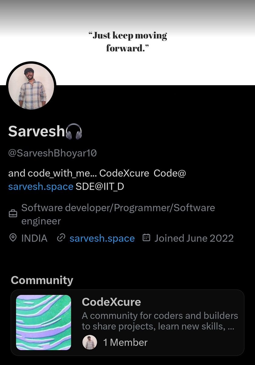 SarveshBhoyar10's tweet image. Would love to see my growth🎧

#hardwork #dev #buildinpublic